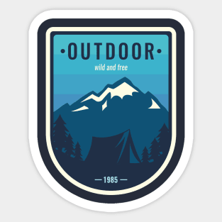 outdoor by trumpkins design Sticker